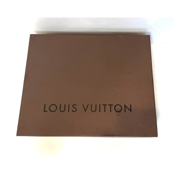 Louis Vuitton Empty Chocolate Brown Box Large 17W x 14D x 4.5H Storage Display - Picture 3 of 16